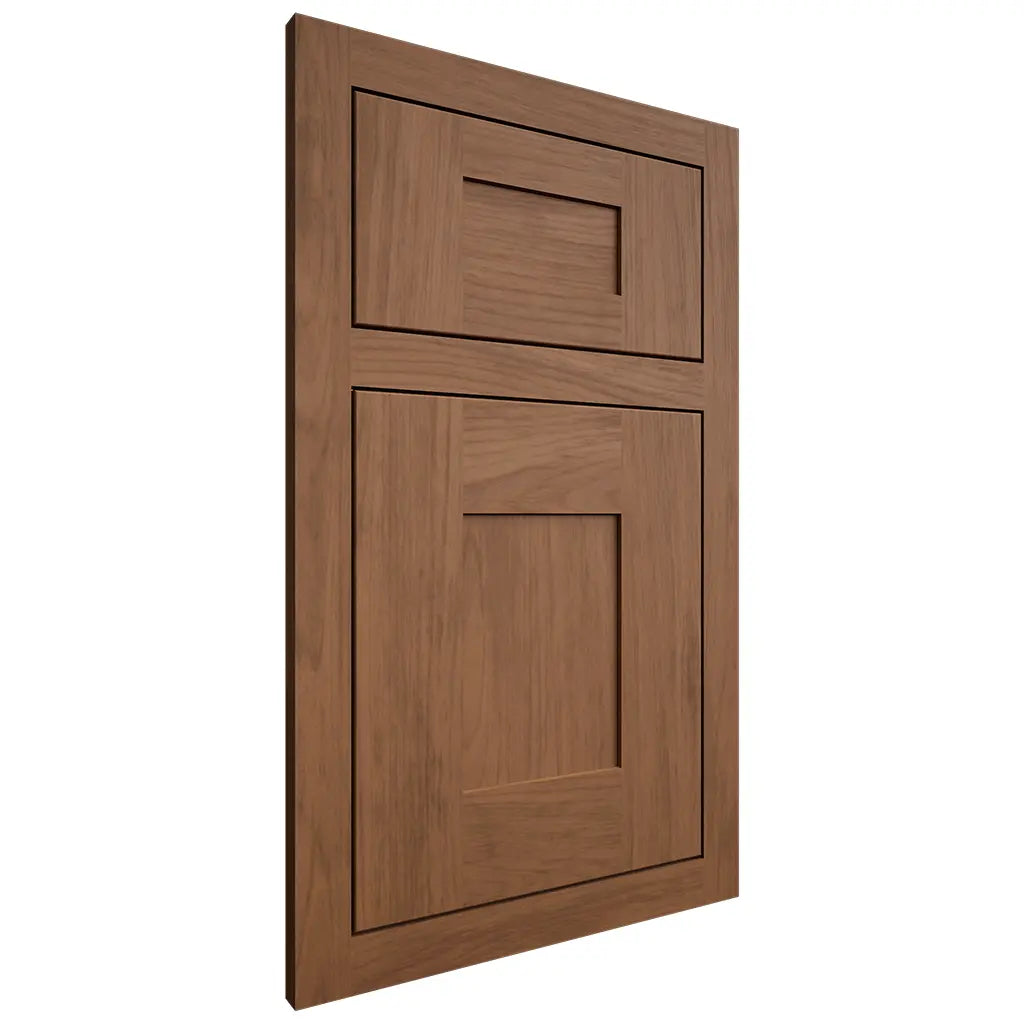 Shiloh Cabinetry Flush Inset Hartford Alder Plain Cut Walnut Door