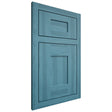Shiloh Cabinetry Flush Inset Hartford Hickory Plain Cut Aqua Door