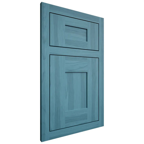 Shiloh Cabinetry Flush Inset Hartford Hickory Plain Cut Aqua Door