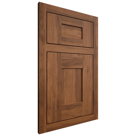 Shiloh Cabinetry Flush Inset Hartford Hickory Plain Cut Burnt Sugar Door