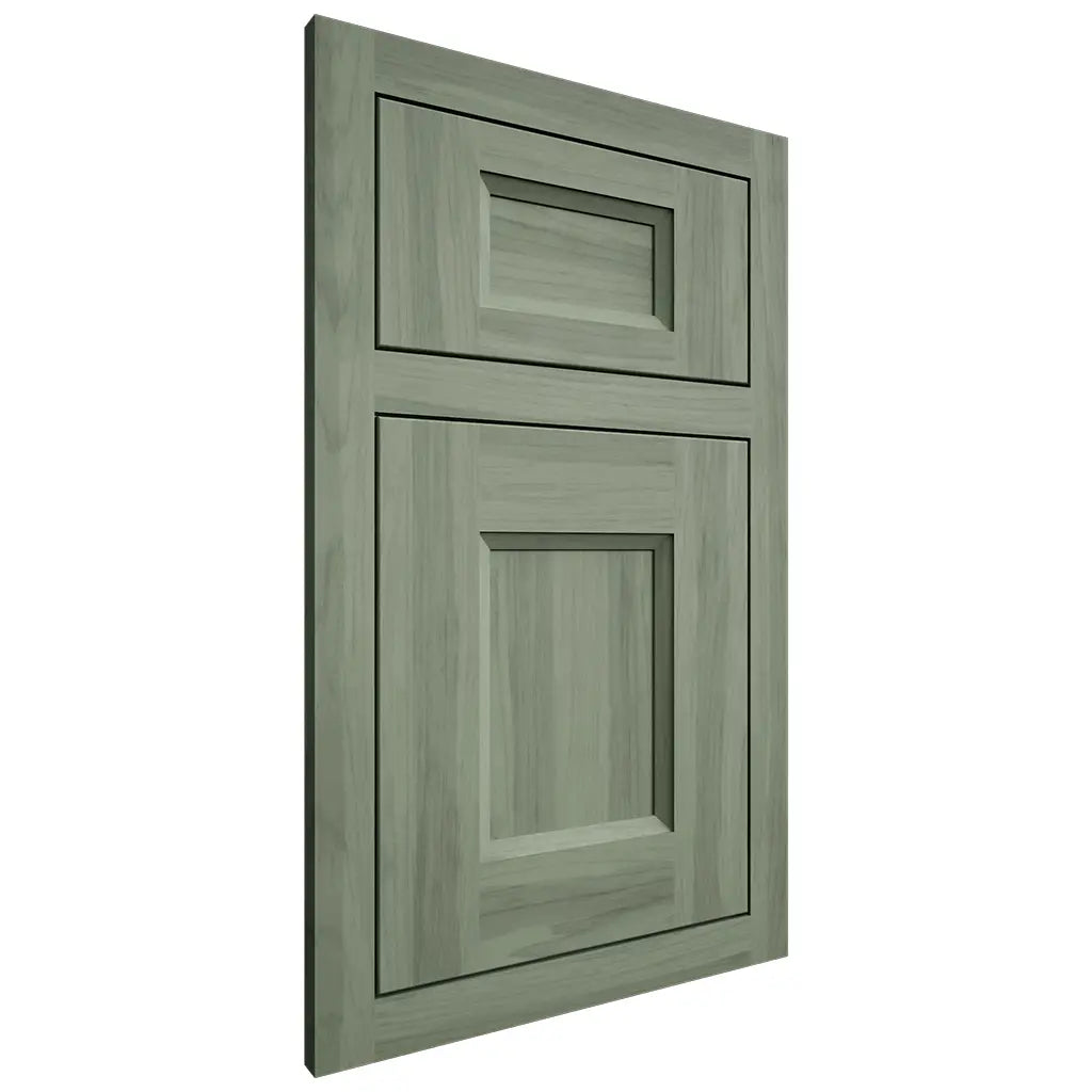 Shiloh Cabinetry Flush Inset Hartford Hickory Plain Cut Moss Door