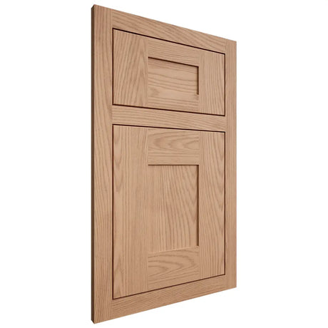 Shiloh Cabinetry Flush Inset Hartford Red Oak Plain Cut Natural Door