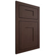 Shiloh Cabinetry Flush Inset Hartford Walnut Plain Cut Bison Door