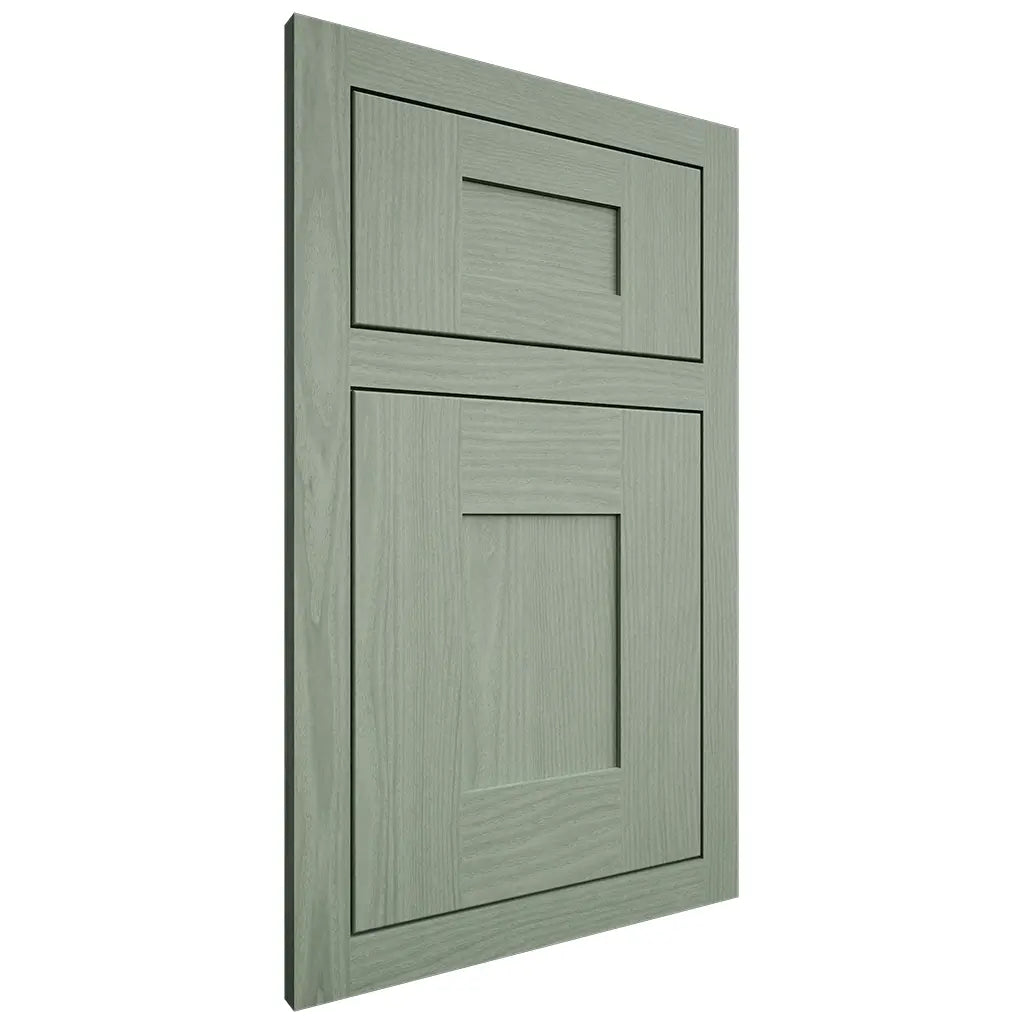 Shiloh Cabinetry Flush Inset Hartford White Oak Plain Cut Moss Door