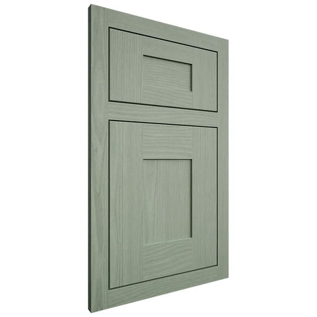 Shiloh Cabinetry Flush Inset Hartford White Oak Plain Cut Moss Door