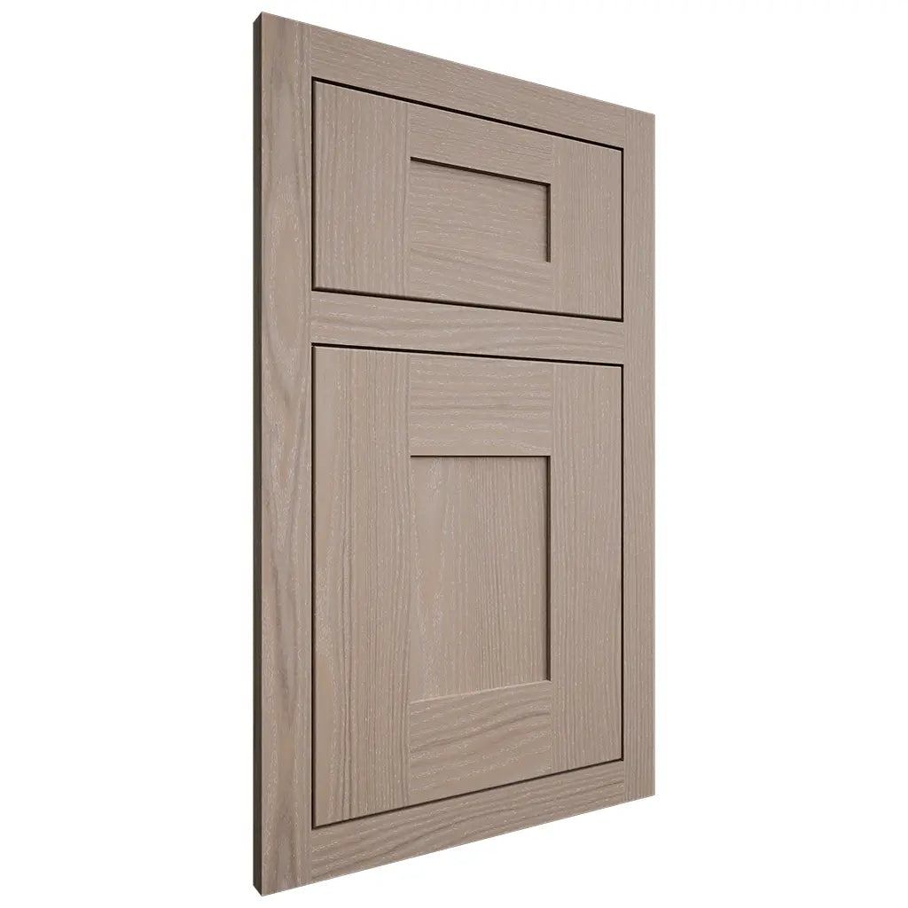 Shiloh Cabinetry Flush Inset Hartford White Oak Plain Cut Whitewash Door