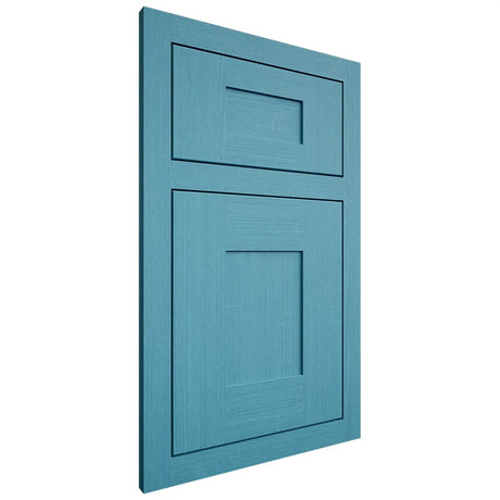 Shiloh Cabinetry Flush Inset Hartford White Oak Quarter Sawn Aqua Door