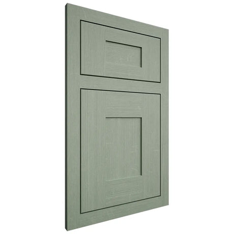 Shiloh Cabinetry Flush Inset Hartford White Oak Quarter Sawn Moss Door