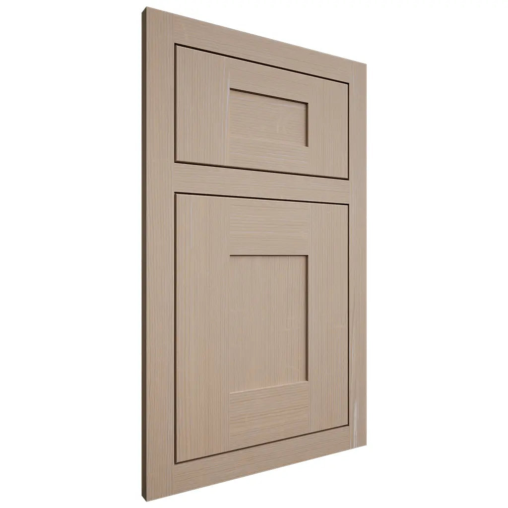 Shiloh Cabinetry Flush Inset Hartford White Oak Quarter Sawn Straw Door