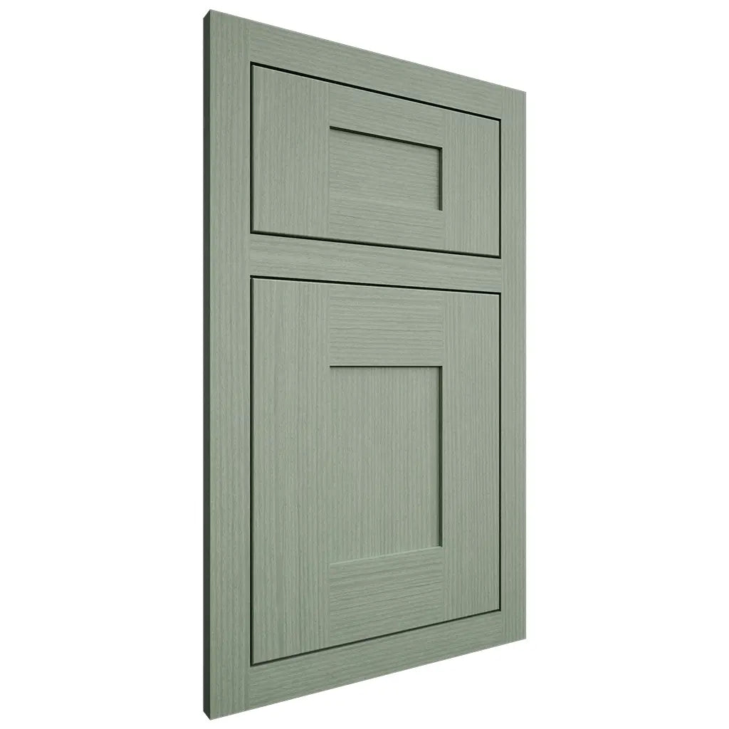 Shiloh Cabinetry Flush Inset Hartford White Oak Rift Cut Moss Door