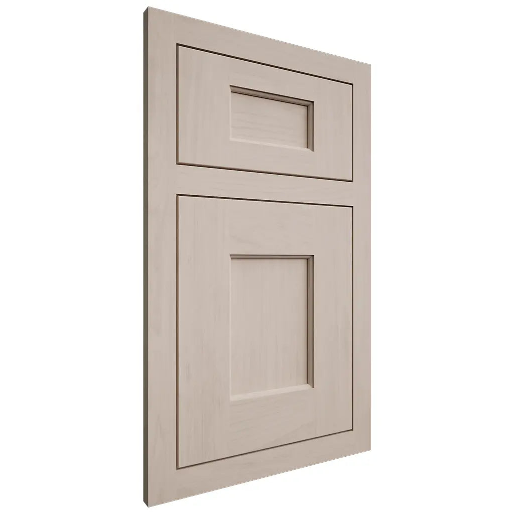 Shiloh Cabinetry Flush Inset Heritage Alder Plain Cut White Sands Door