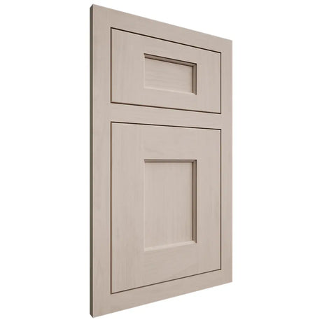 Shiloh Cabinetry Flush Inset Heritage Alder Plain Cut White Sands Door