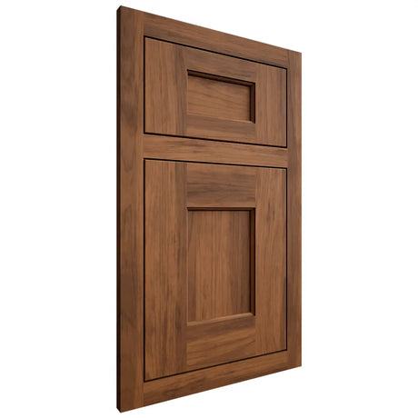 Shiloh Cabinetry Flush Inset Heritage Hickory Plain Cut Burnt Sugar Door