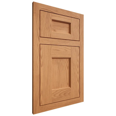 Shiloh Cabinetry Flush Inset Heritage Red Oak Plain Cut Medium Door