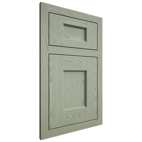 Shiloh Cabinetry Flush Inset Heritage Red Oak Plain Cut Moss Door