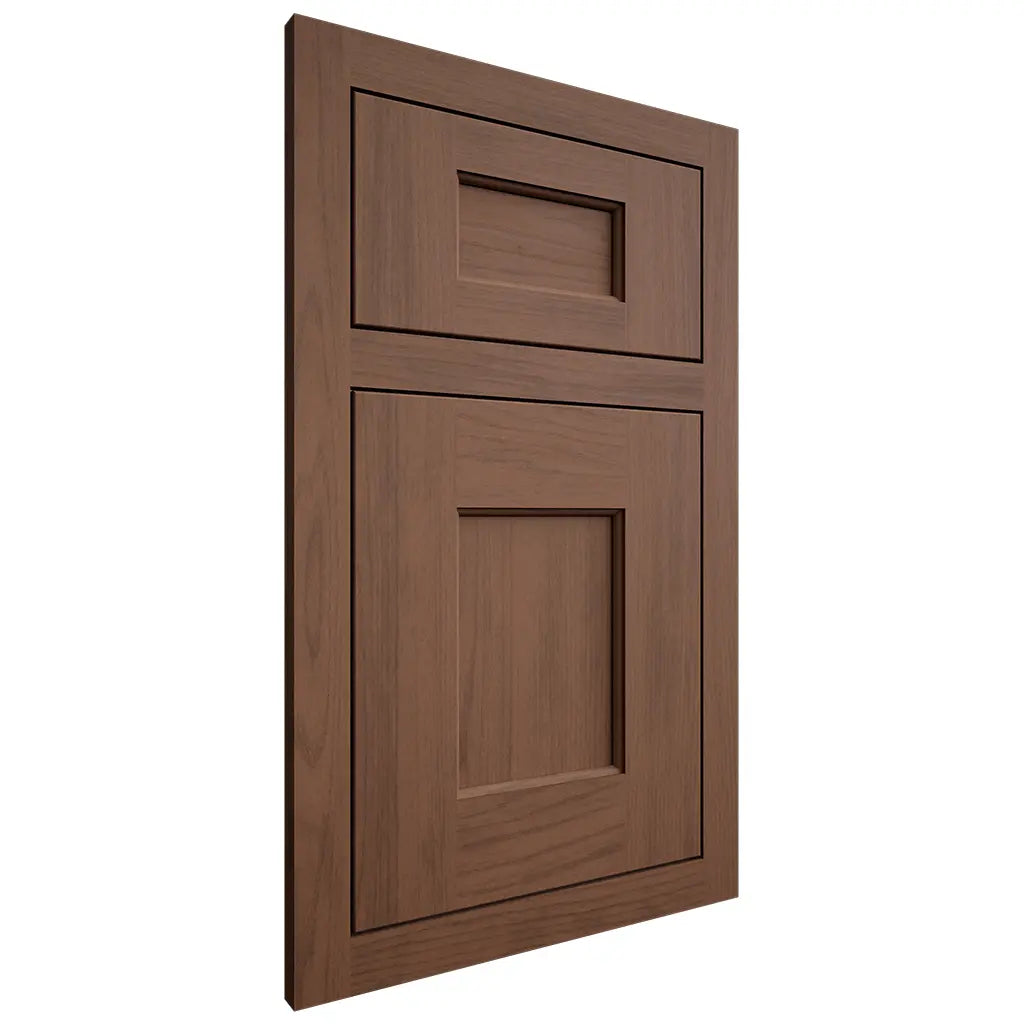 Shiloh Cabinetry Flush Inset Heritage Walnut Plain Cut Natural Door