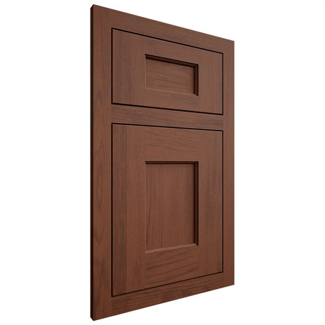 Shiloh Cabinetry Flush Inset Heritage Walnut Plain Cut Rye Door