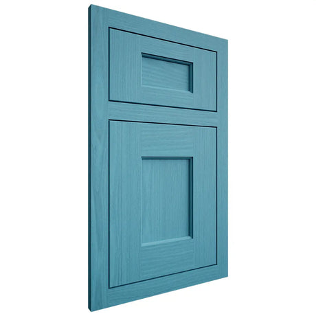 Shiloh Cabinetry Flush Inset Heritage White Oak Plain Cut Aqua Door