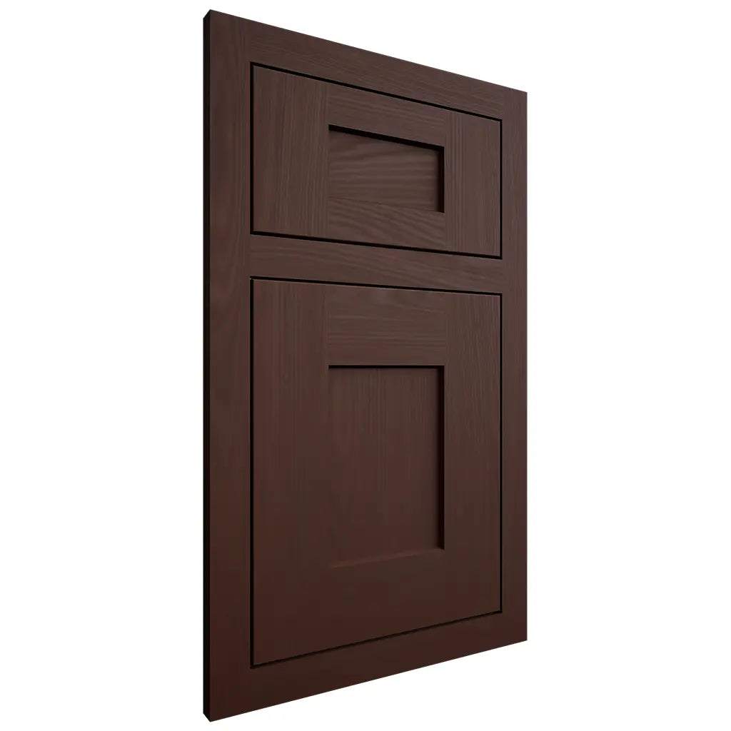 Shiloh Cabinetry Flush Inset Lancaster Alder Plain Cut Umber Door