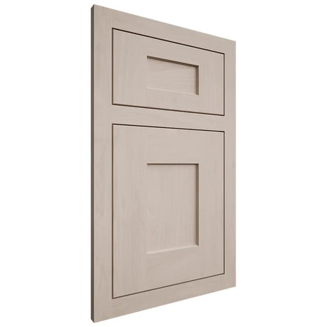 Shiloh Cabinetry Flush Inset Lancaster Alder Plain Cut White Sands Door
