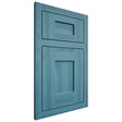 Shiloh Cabinetry Flush Inset Lancaster Hickory Plain Cut Aqua Door