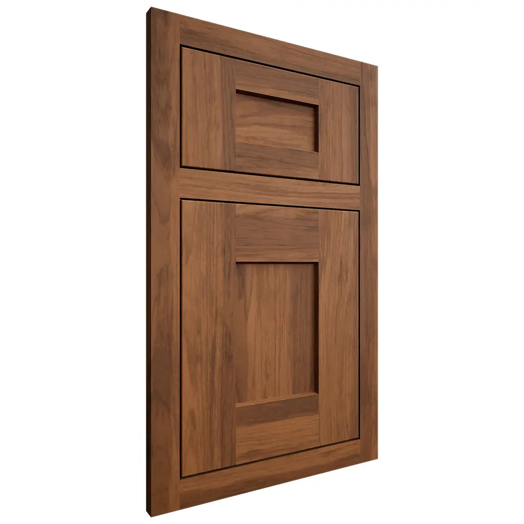 Shiloh Cabinetry Flush Inset Lancaster Hickory Plain Cut Burnt Sugar Door