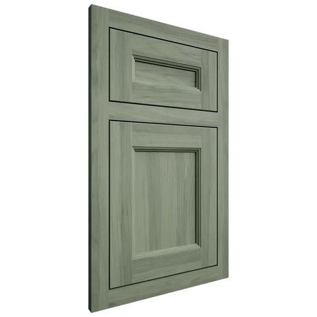 Shiloh Cabinetry Flush Inset Lancaster Hickory Plain Cut Moss Door