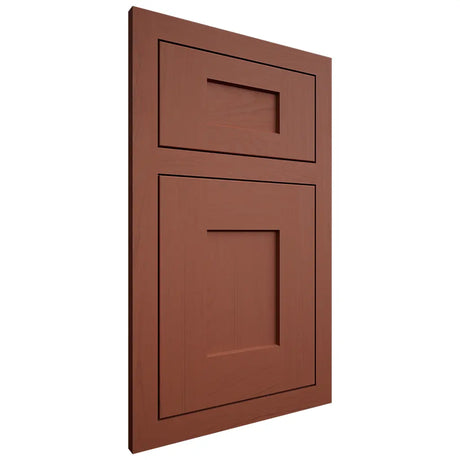 Shiloh Cabinetry Flush Inset Lancaster Maple Plain Cut Cayenne Door