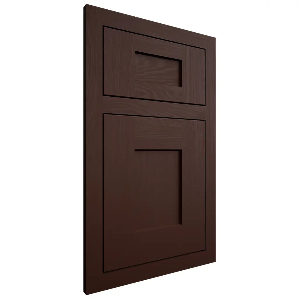 Shiloh Cabinetry Flush Inset Lancaster Maple Plain Cut Cocoa Door