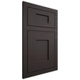 Shiloh Cabinetry Flush Inset Lancaster Poplar Plain Cut Carbon Door