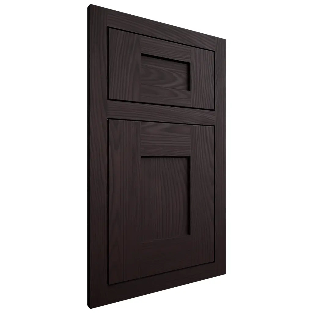 Shiloh Cabinetry Flush Inset Lancaster Red Oak Plain Cut Espresso Door