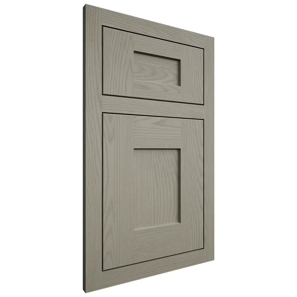 Shiloh Cabinetry Flush Inset Lancaster Red Oak Plain Cut Thyme Door