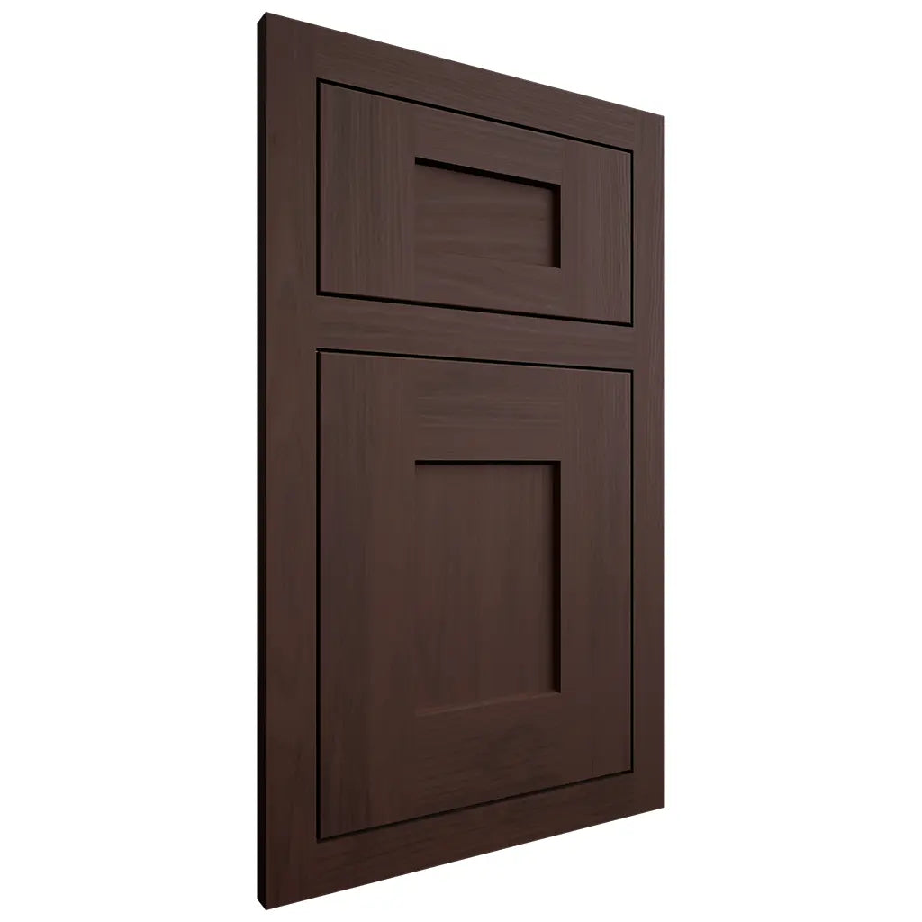 Shiloh Cabinetry Flush Inset Lancaster Walnut Plain Cut Bison Door