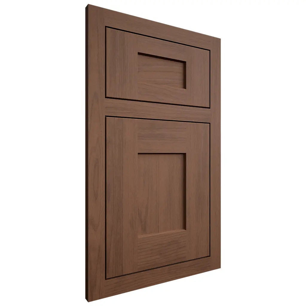 Shiloh Cabinetry Flush Inset Lancaster Walnut Plain Cut Natural Door