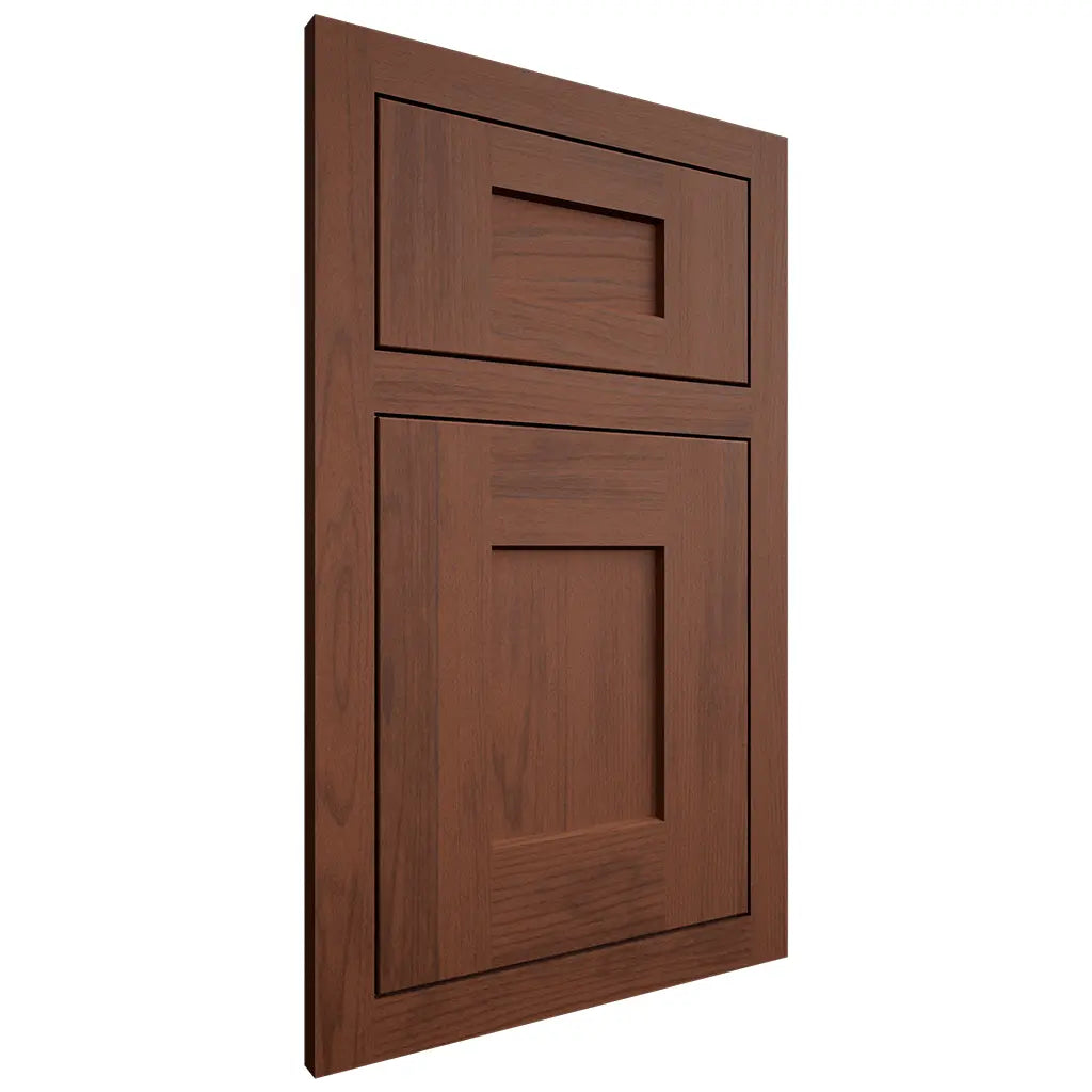 Shiloh Cabinetry Flush Inset Lancaster Walnut Plain Cut Rye Door