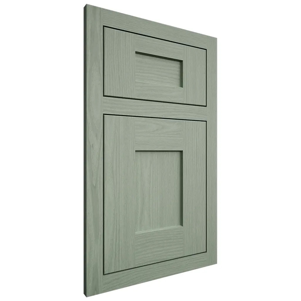 Shiloh Cabinetry Flush Inset Lancaster White Oak Plain Cut Moss Door