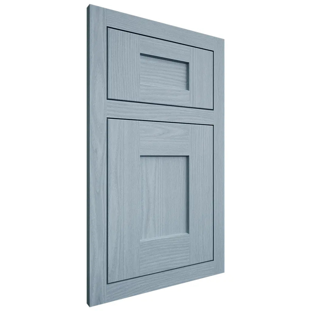 Shiloh Cabinetry Flush Inset Lancaster White Oak Plain Cut Sky Door