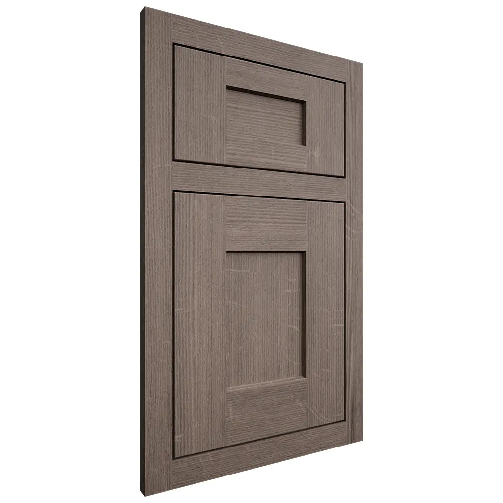 Shiloh Cabinetry Flush Inset Lancaster White Oak Quarter Sawn Clay Door