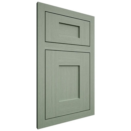 Shiloh Cabinetry Flush Inset Lancaster White Oak Rift Cut Moss Door