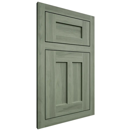 Shiloh Cabinetry Flush Inset Landes Hickory Plain Cut Moss Door