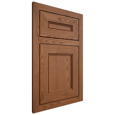 Shiloh Cabinetry Flush Inset Landes Red Oak Plain Cut Braun Door