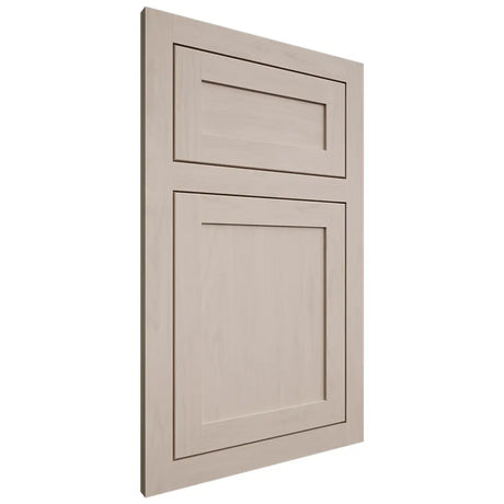 Shiloh Cabinetry Flush Inset Malibu Alder Plain Cut White Sands Door