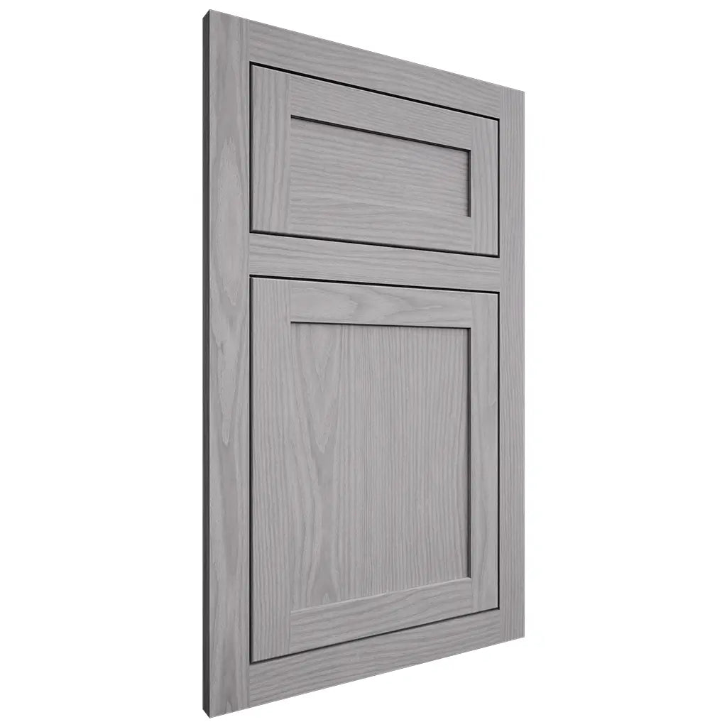 Shiloh Cabinetry Flush Inset Malibu White Oak Plain Cut Stratus Door