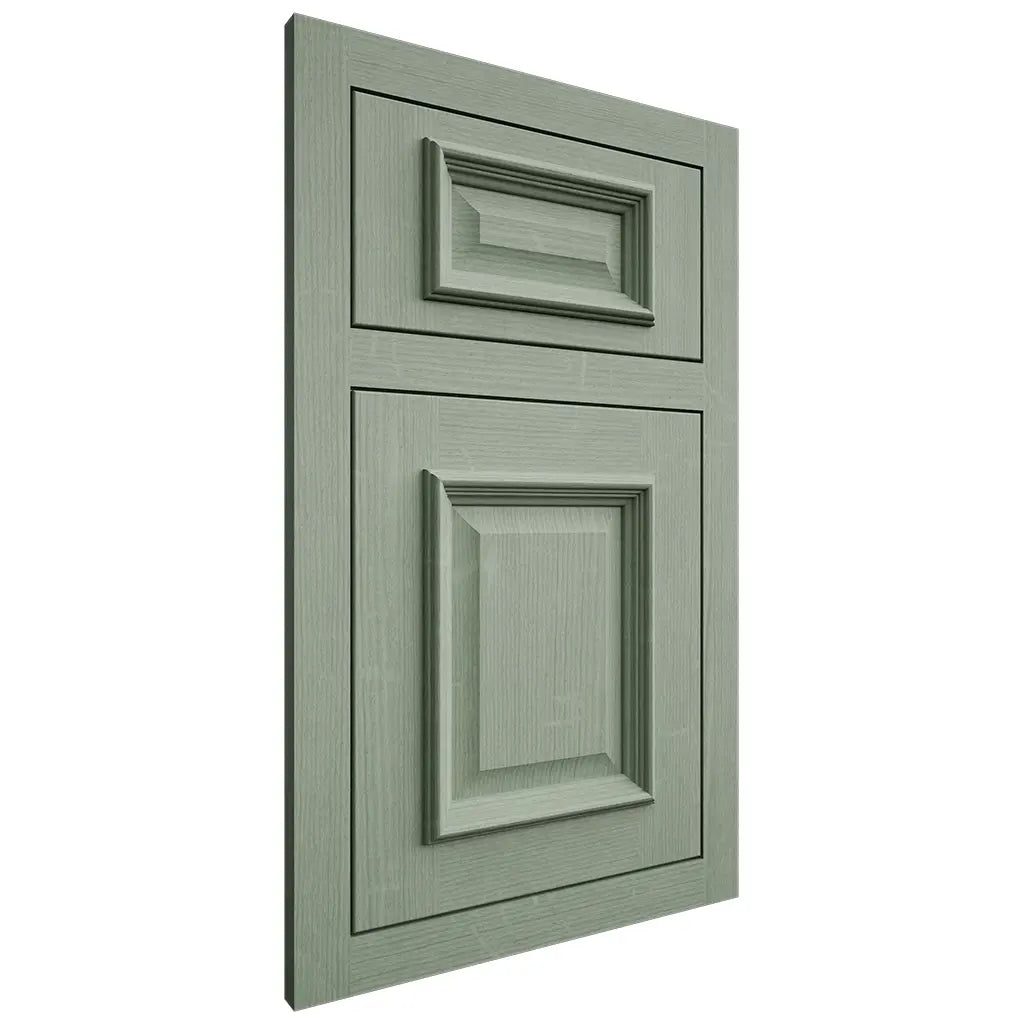 Shiloh Cabinetry Flush Inset Montgomery White Oak Quarter Sawn Moss Door