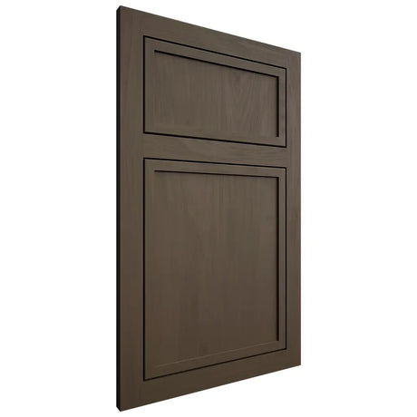 Shiloh Cabinetry Flush Inset Napa Vertical Maple Plain Cut Perfect Brown Door
