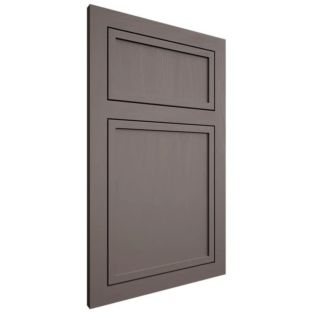 Shiloh Cabinetry Flush Inset Napa Vertical Poplar Plain Cut Heatherstone Door