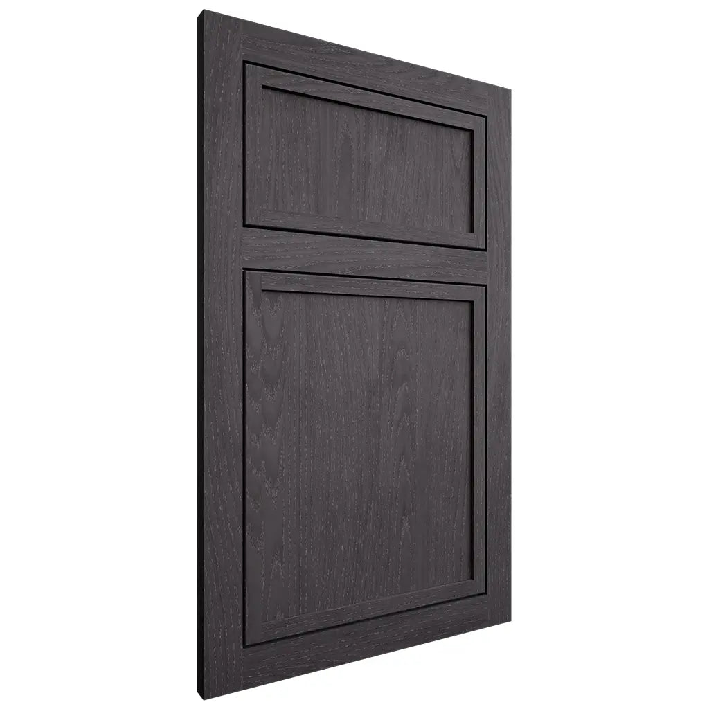 Shiloh Cabinetry Flush Inset Napa Vertical Red Oak Plain Cut Harbor Door