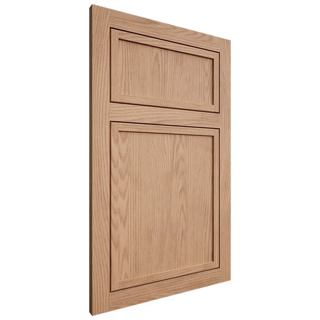 Shiloh Cabinetry Flush Inset Napa Vertical Red Oak Plain Cut Natural Door