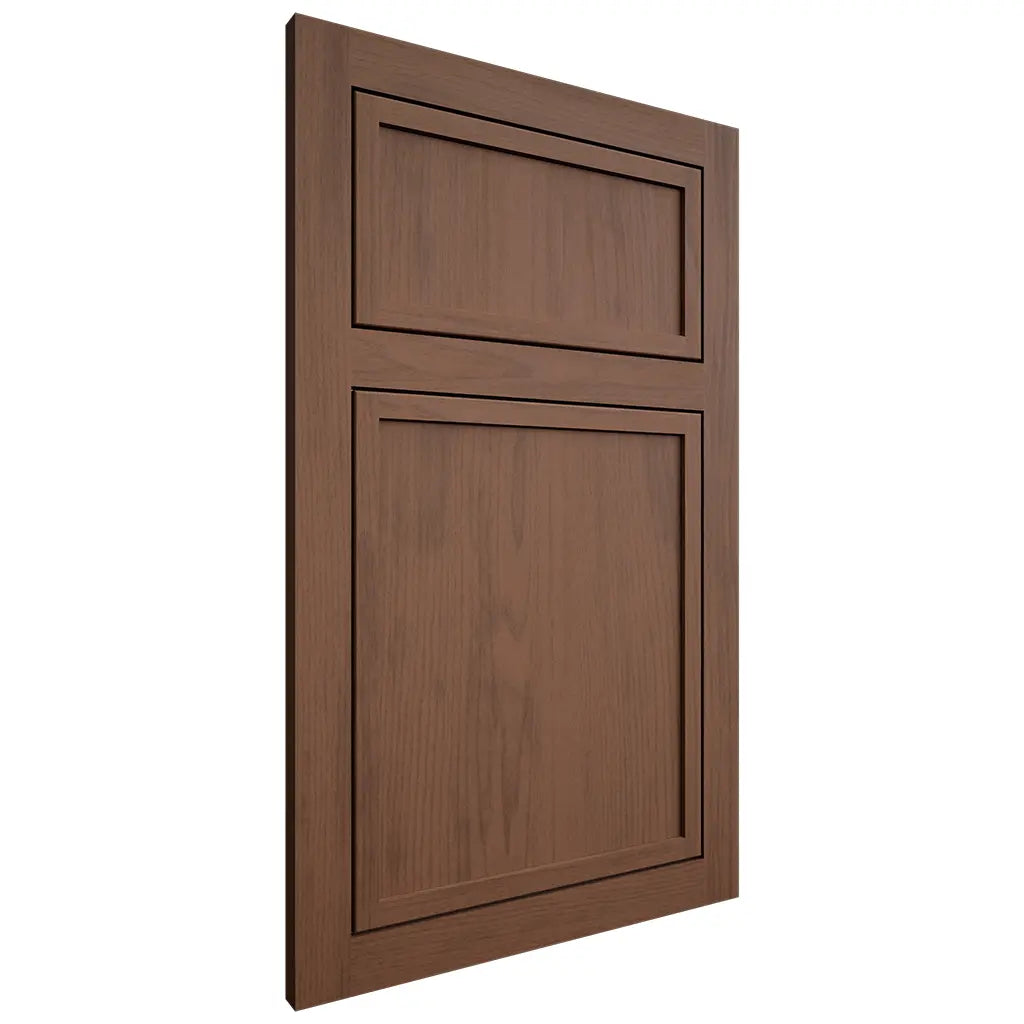 Shiloh Cabinetry Flush Inset Napa Vertical Walnut Plain Cut Natural Door