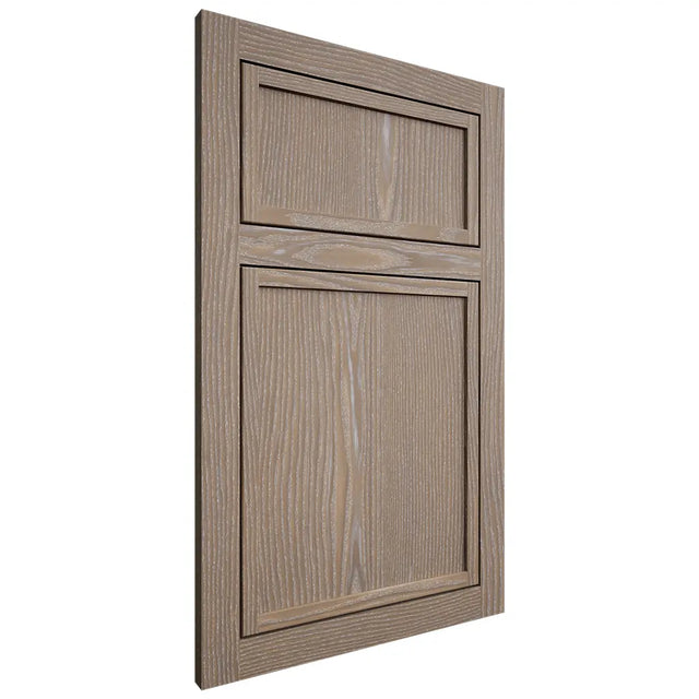 Shiloh Cabinetry Flush Inset Napa Vertical White Oak Plain Cut Almond Door
